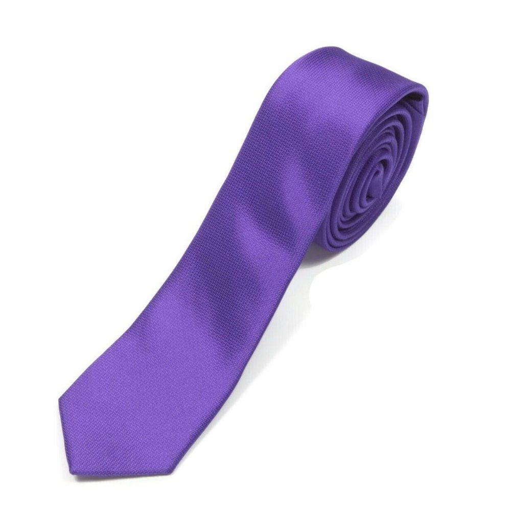 TOPSHOP Sleek! Purple Super Skinny Men's Silk Neck Tie
